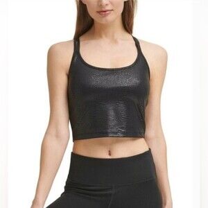 Calvin Klein Performance Strappy Back Black Tank Top SZ Small
